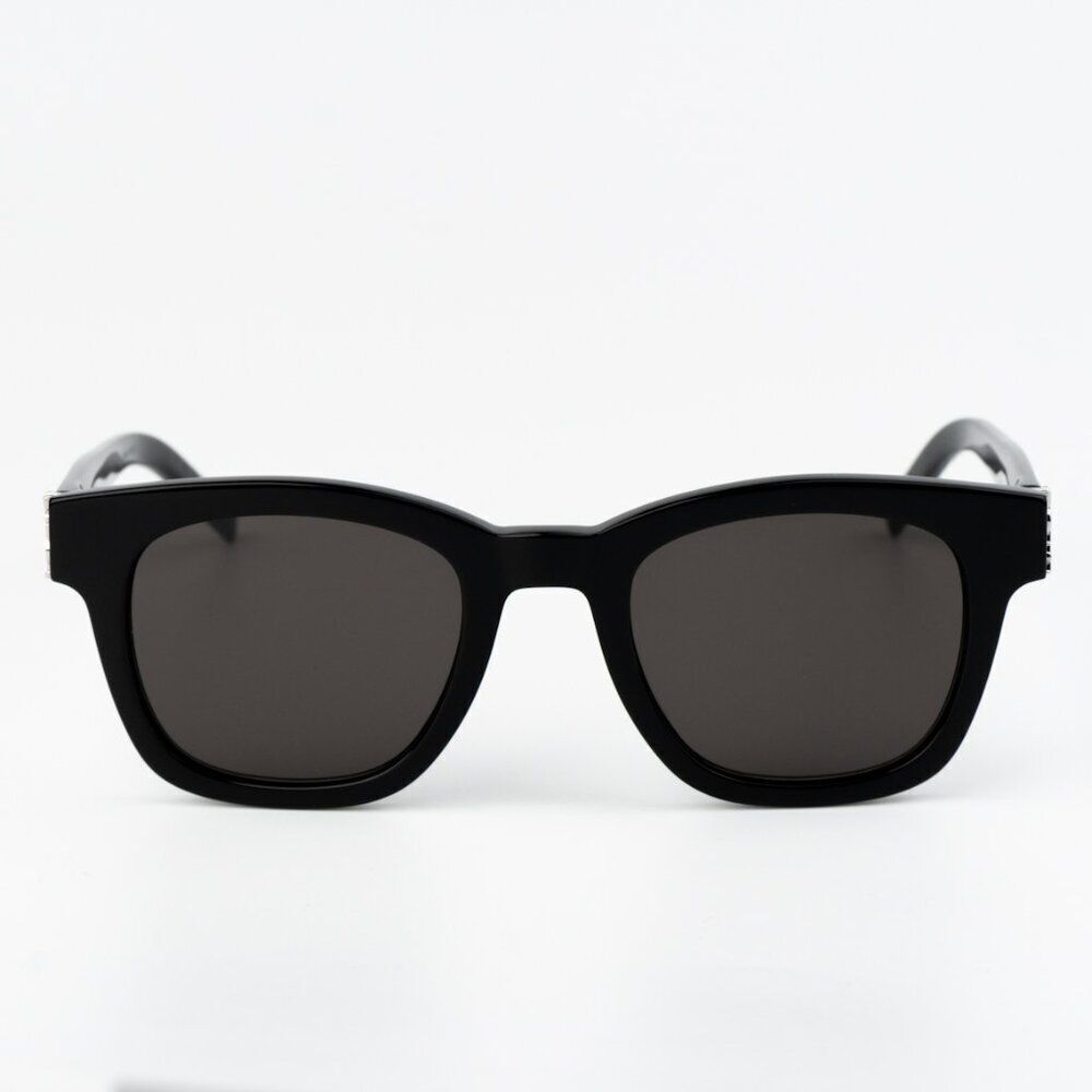 NEW Saint Laurent SLM124 001 Black Grey Square Women Sunglasses